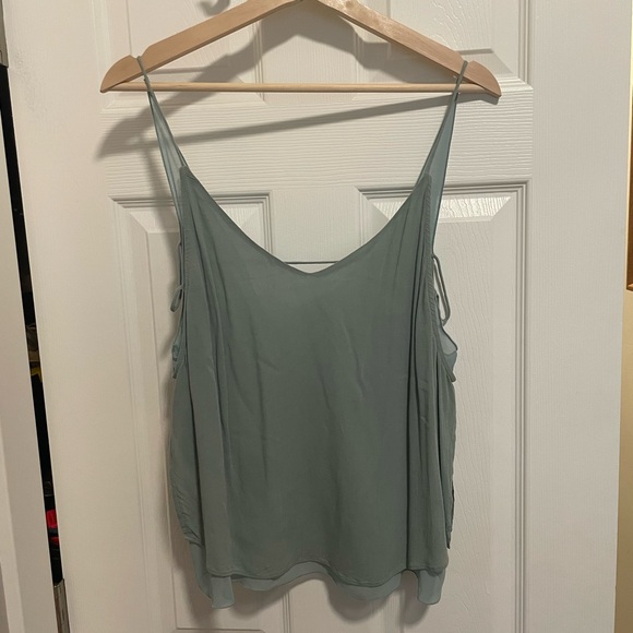 Free People Light Blue Turquoise Satin Cami - Picture 1 of 4
